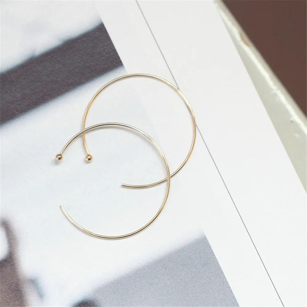 

American 14K Gold Filled ball big round semicircular ear hook DIY accessories