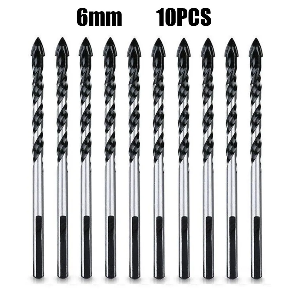 

10pcs 6mm Tungsten Carbide Drill Bit Set Hole Opener For Drilling Porcelain Tile Concrete Brick Glass Multifunctional Drill Bits