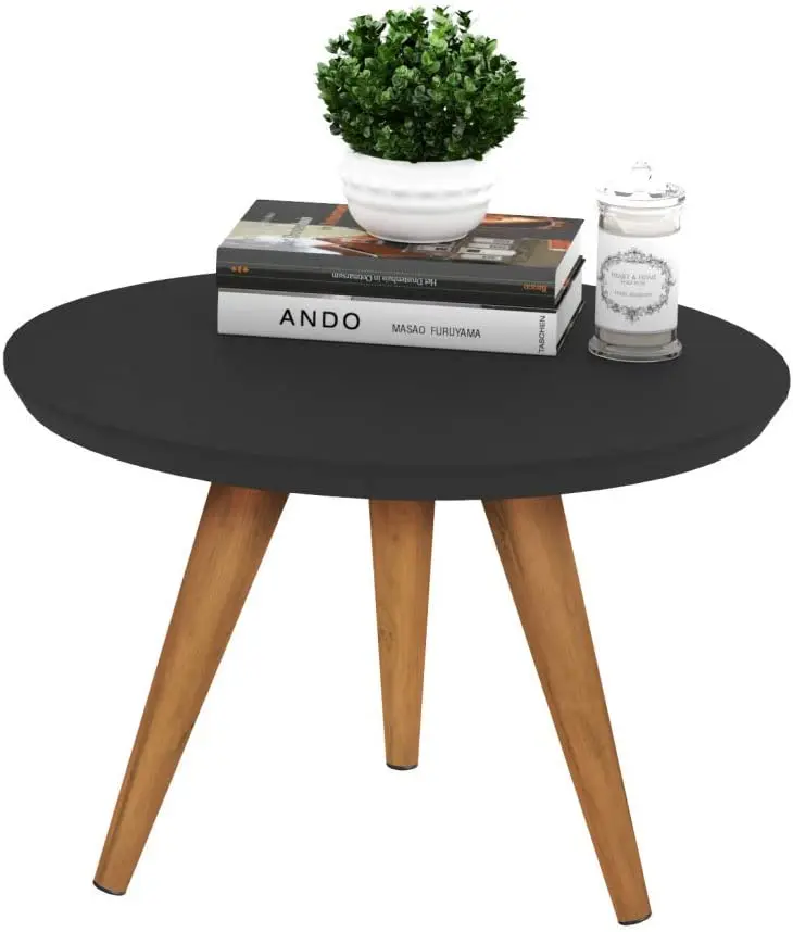 

Classic Retro Room Center Table with Stick Feet - Black Dining Table Computer Desk Wooden Table Living Room Bedroom Coffee Table