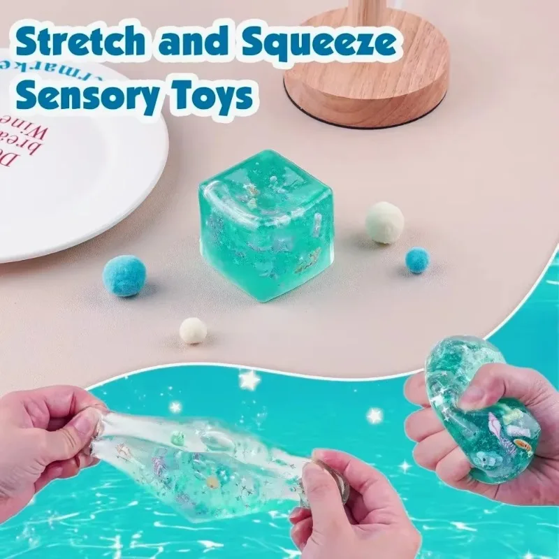 Фото Мягкий антистрессовый кубик Taba Kawaii - сенсорная игрушка-антистресс с эффектом медленного восстановления формы, для взрослых, для снятия стресса, подарок №4