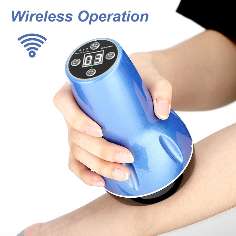 

Electric Cupping Massage LCD Display Guasha Scraping Body massager Vacuum Cans Suction Cup IR Heating Fat Burner Slimming