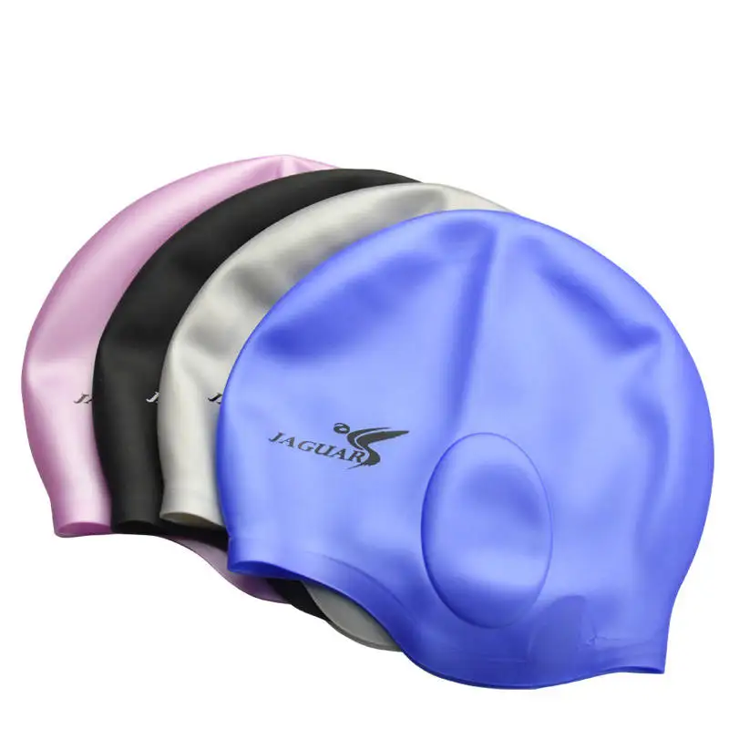 

Adult swimming cap full silicone for women men swim cap ear swim cap, earmuffs,Ear protection