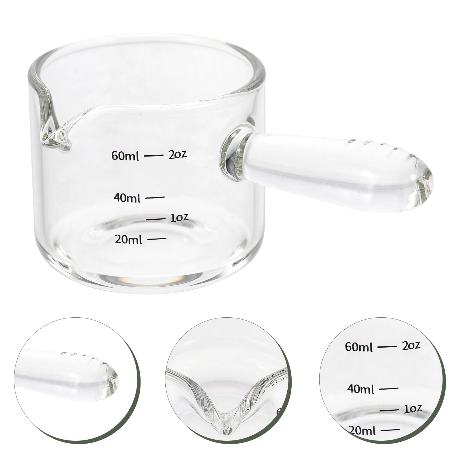 

Cup Pitcherespresso Glass Measuring Coffee Frothing Shot Scale Lattespout Kitchen Creamer Jug Steaming Frother Pan Measure