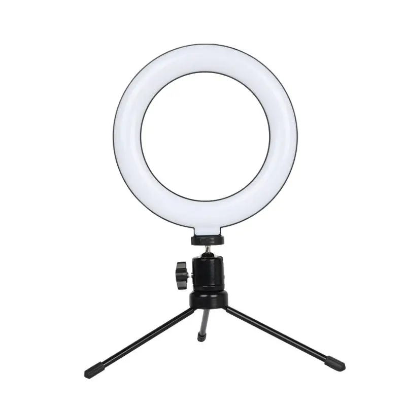 Enlarge Ring Light Iluminador Selfie Makeup 6-inch Circular Curved Surface Net Red Live Broadcast Fill Light Led Desktop Bracket Set
