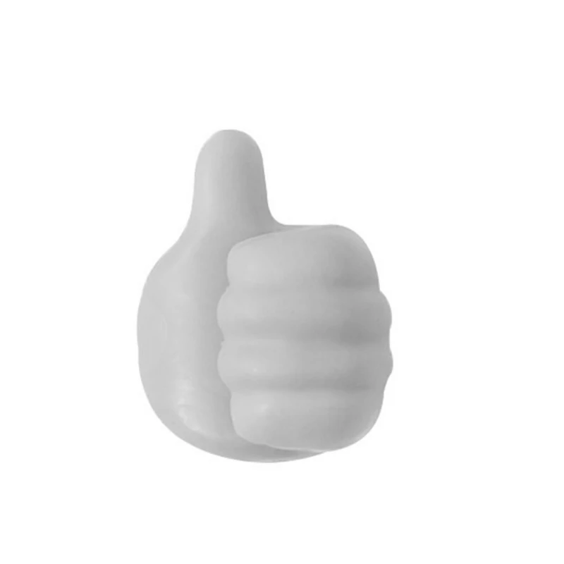 

X6HD Silicone Thumb Shaped Wall Hook Self Adhesive Key Hanger Data Cable Organizer