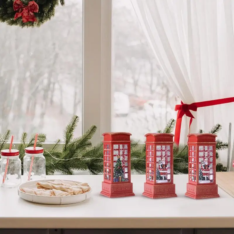 Рождественский фонарь Телефонная будка Снеговик Маленькая масляная лампа