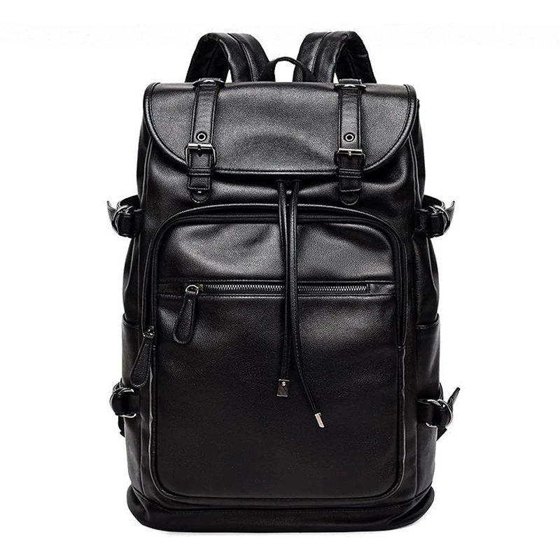 2022 Fashion Brand Men Backpack Cow Genuine Leather School Backpack Bag Waterproof Travel Bag Casual Computer Laptop Bag 17 Inch