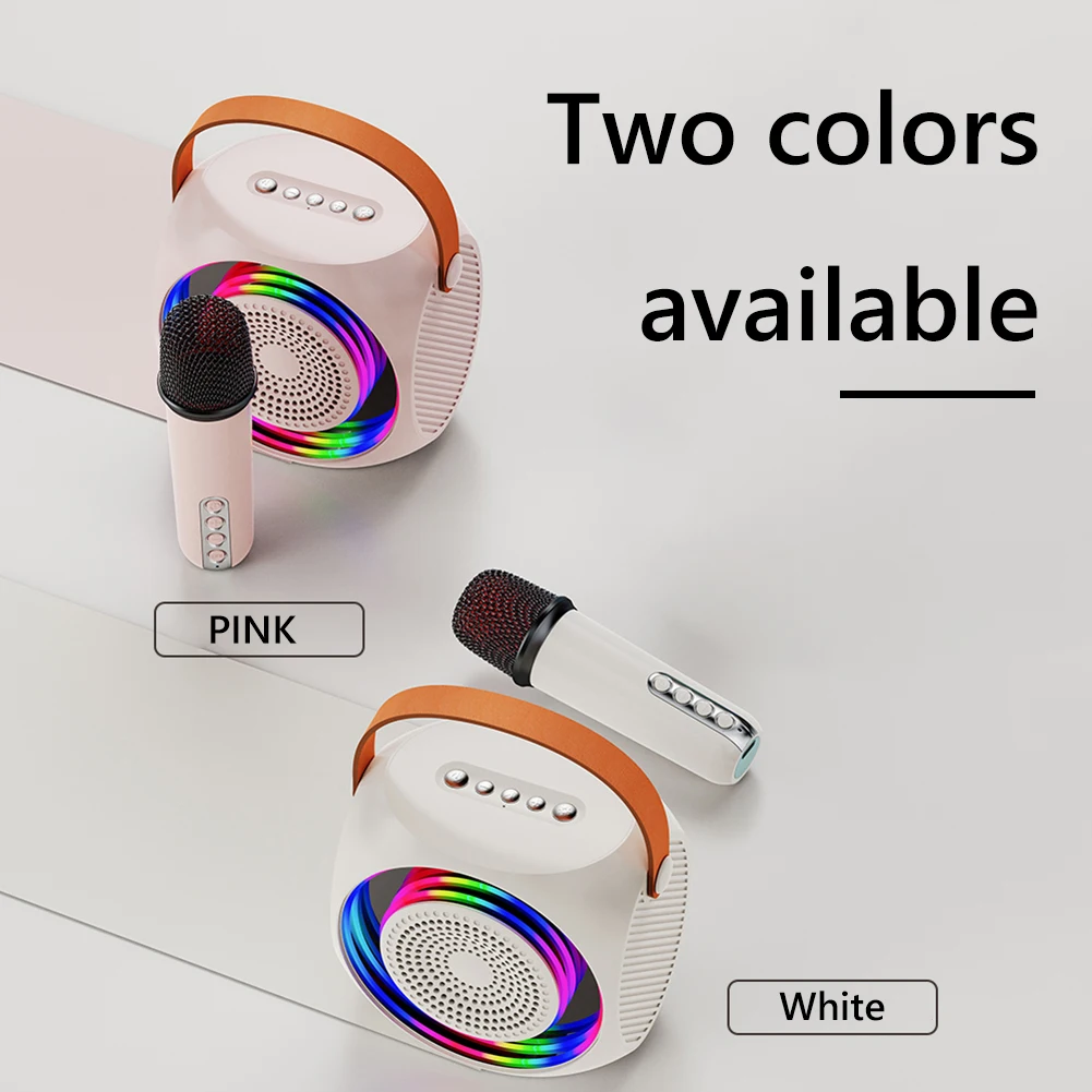 

Мини-автомат для караоке M9, RGB-подсветка, с микрофоном, Портативная акустическая система, Bluetooth-совместим, детские подарки на день рождения