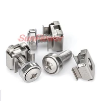 high quality 10pcs m4 m5 m6 m8 304 stainless steel rack mount cage nuts screws and washers for rack mount server cabinet