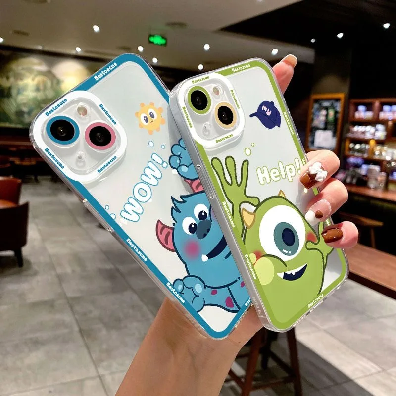 New Cute Monsters Phone Case For TECNO CAMON 30 20 POVA 6 5 SPARK 10 Infinix Smart 8 7 Note Hot 40 30i 20i Pro Transparent Cover