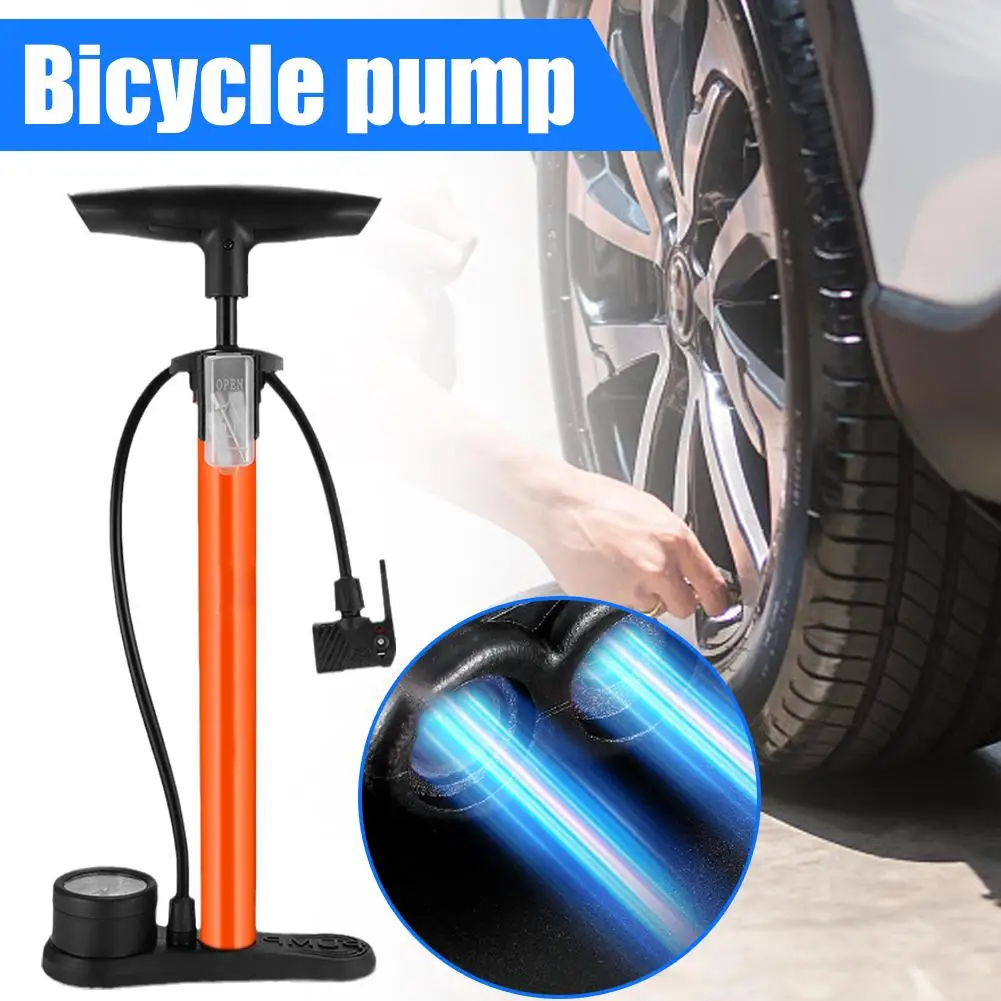 

Велосипедный насос, воздушный насос для всех клапанов с манометром, портативный ручной умный мини-клапан для накачки велосипедных шин R7I6