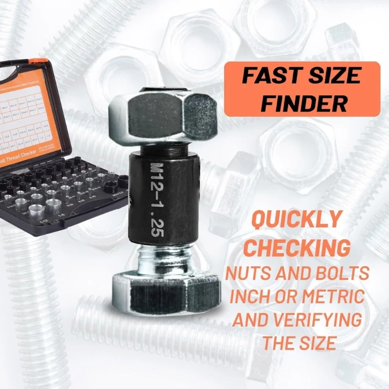 Набор болтов гайок винтовых резьб дюймовых метрических датчиков измерительный