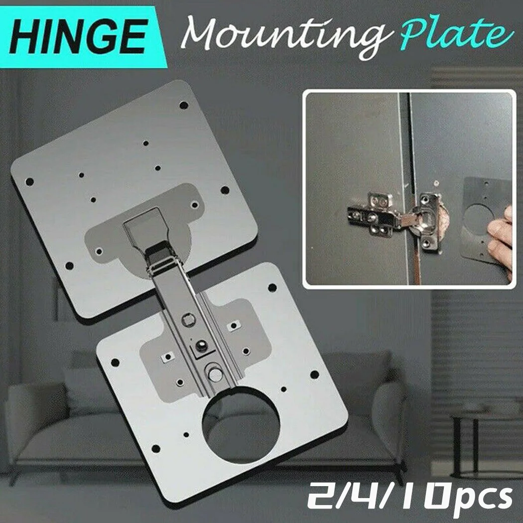 

2/4/10pcs Hinge Repair Plate Stainless Steel Furniture Cupboard Repair Mount Tool For Cabinet/ Door/drawer Furniture For Home