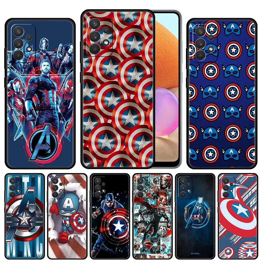 

Cover Case for Samsung Galaxy A01 A02 A03 A11 A12 A13 A21S A23 A31 A41 A51 A71 A91 A22 A32 A33 Protection Captain America