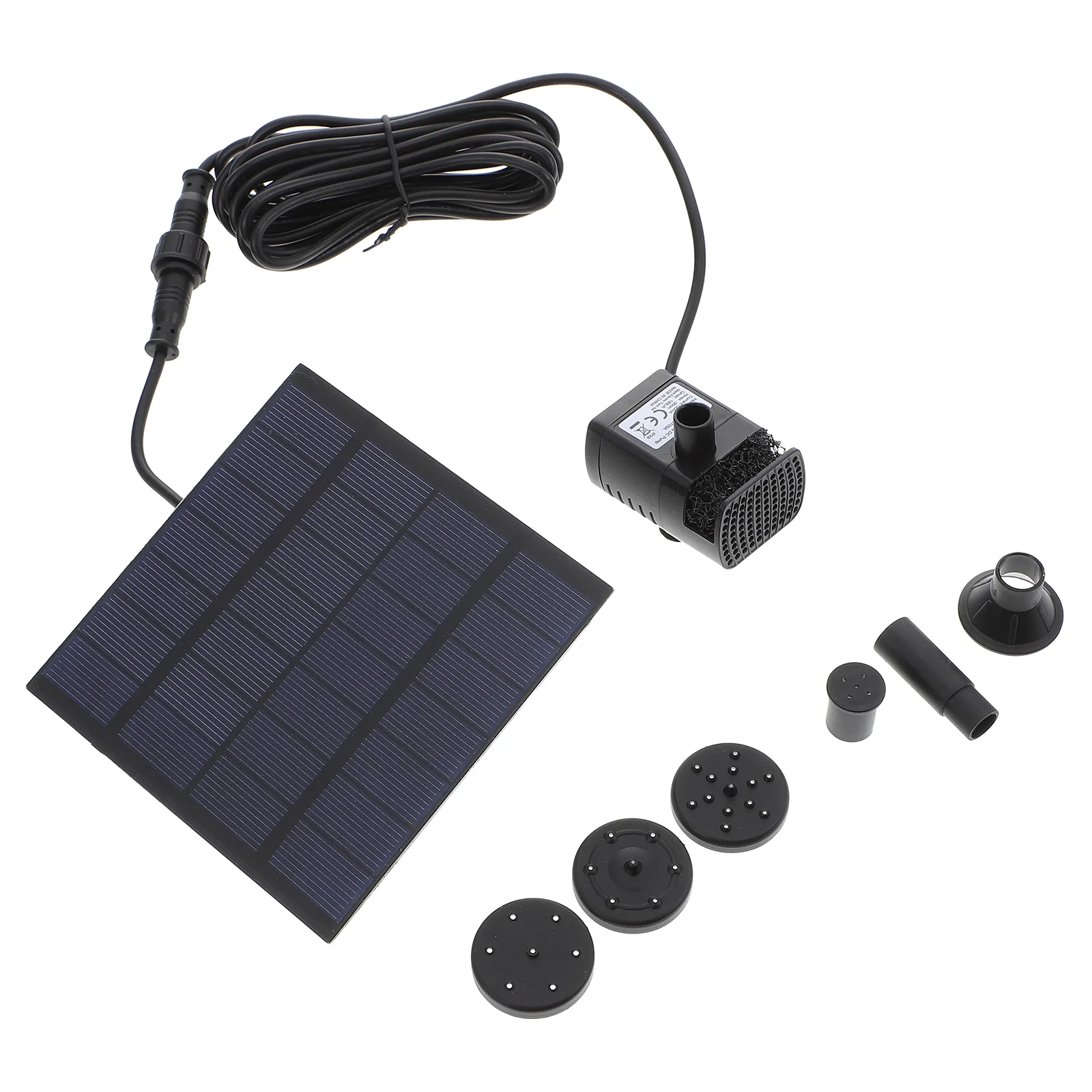 

FOXNOVO 7V 1.2W 180L/H Solar Power Water Pump Aquarium Fountain Pool Garden Pond Submersible Pump (Black)