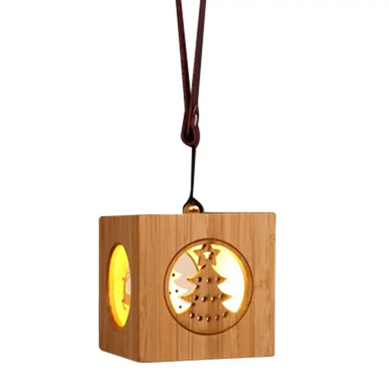 

Рождественский ночсветильник для окна, деревянный куб, светильник, праздничный декор с USB-кабелем, портативная Светодиодная настольная лам...