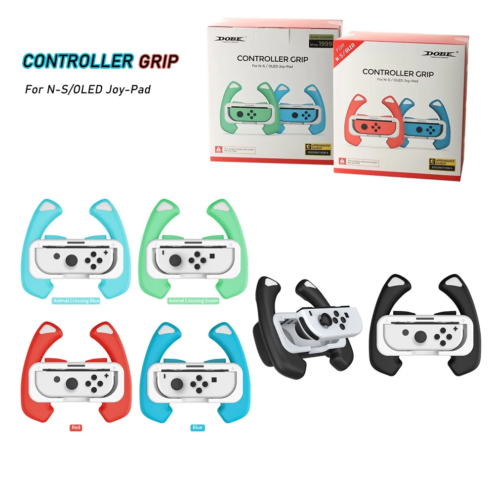

2Pcs/Box Handle Game Cartoon Steering Wheel Controller Grip For NS Switch/Oled ABS Material Somatosensory Game Accessories