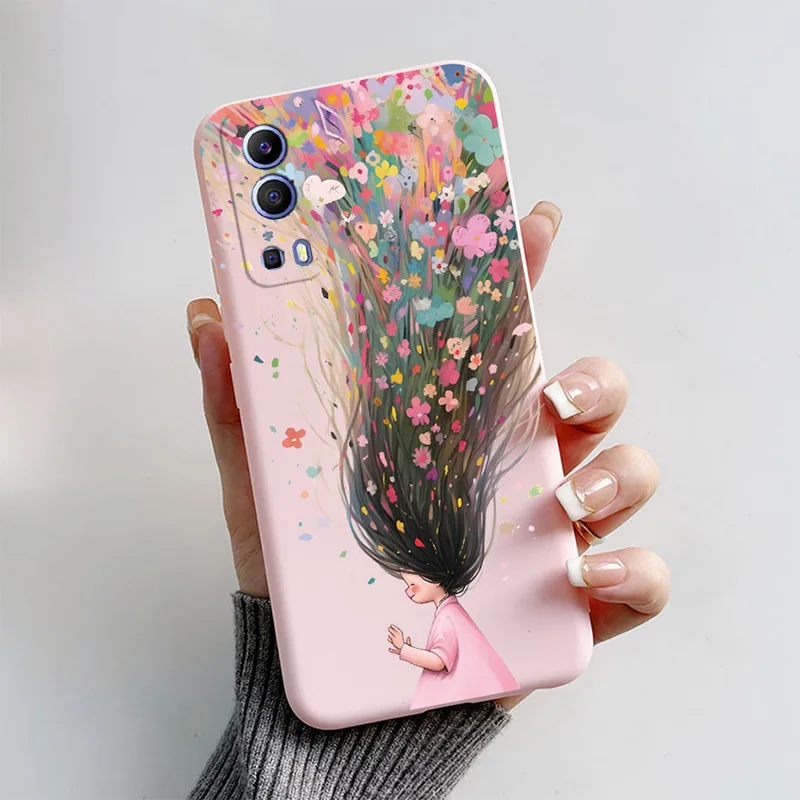 ДЛЯ Vivo Y72 5G Y52 Y75s телефон маска задняя крышка 2024 модная бабочка астронавт Coque Capas