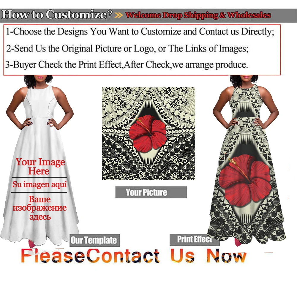 Haiti Flag Print Luxury Designer Women Summer Spring Maxi Dress Ladies Sexy Sundress Casual Sleeveless Long Woman Dresses Mujer images - 6