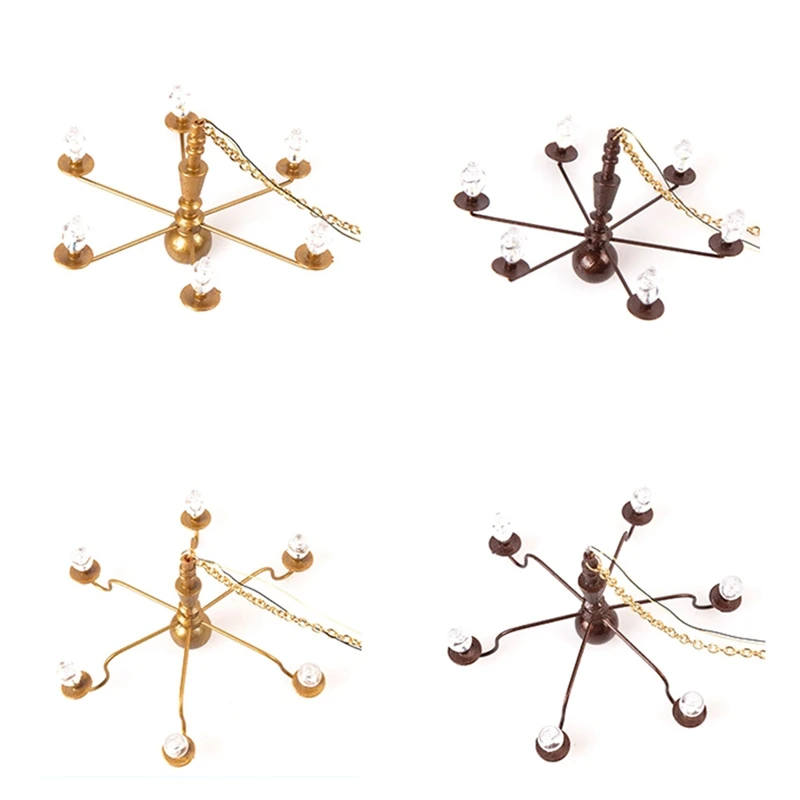 

4PCS Mini Street Lamp Model Mini Landscape Home Decoration Fairy Tale Garden Street Lamp Statue Decoration