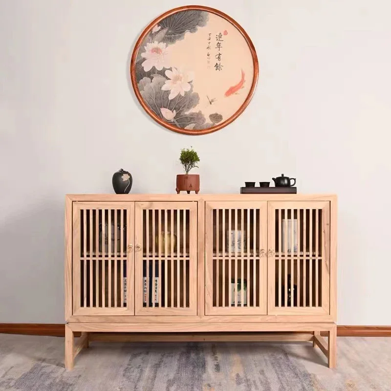 Кухонный буфет шкаф для гостиной стеклянный Боковой шкафчик хранения с