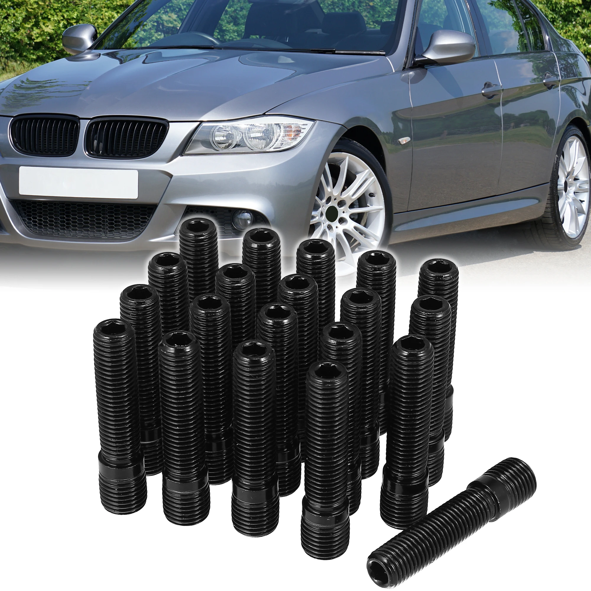 X Autohaux штекер колеса 34 мм 44 длина хвостовика M14x1.5 в M12x1.5 CNC для Audi BWM Volkswagen |