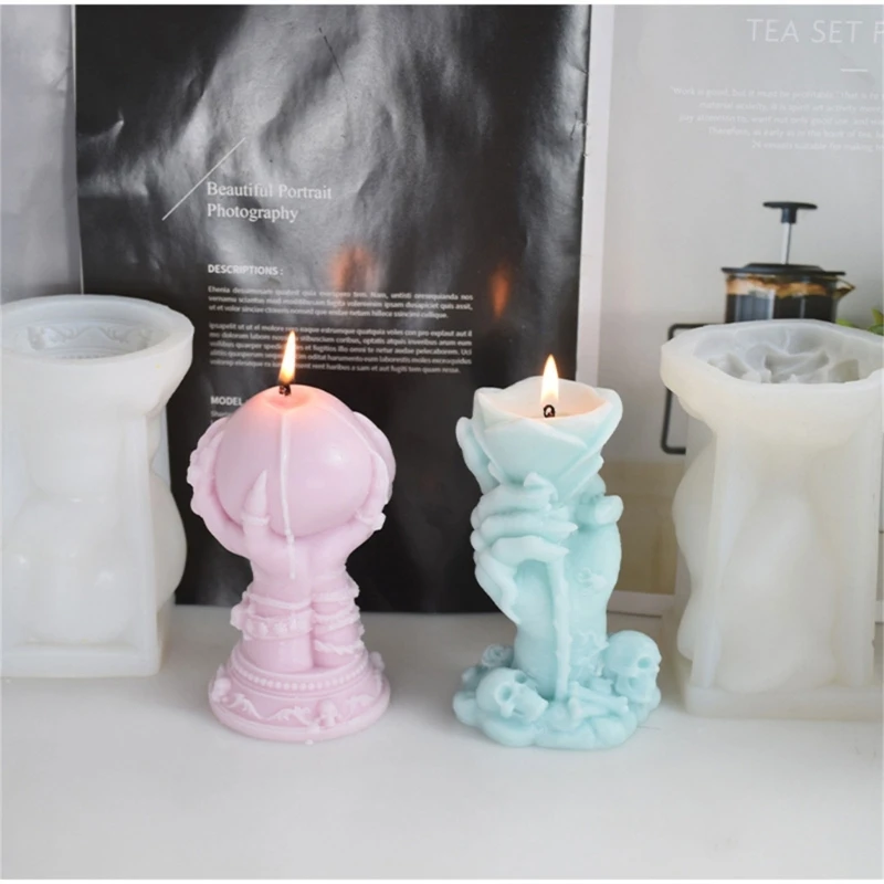 

Halloween Rose Hand Silicone Mold Project Making Accessory Household Cake Candle Plaster Making Gift Present Supplies