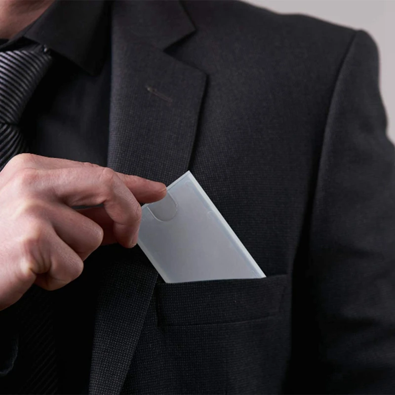 Пластиковый Карманный Кошелек для карт из 9 предметов тонкий прозрачный кошелек