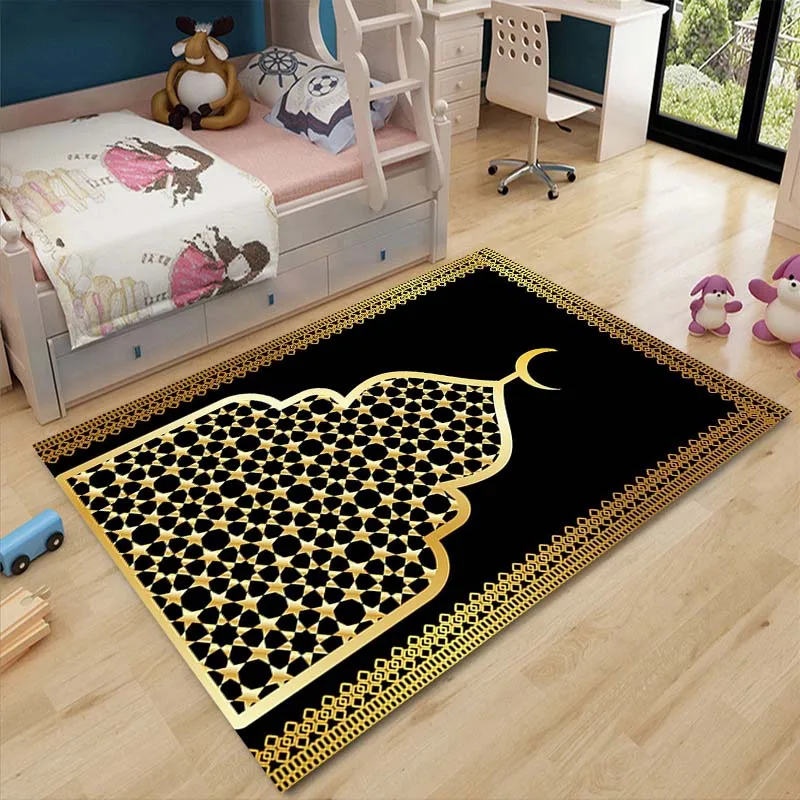 

Мусульманский молитвенный Противоскользящий ковер большого размера, коврики для гостиной, кухни, ванной, напольный коврик для спальни, коврик для входной двери, украшение для дома
