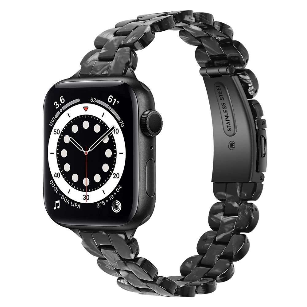 Resin Strap for Apple Watch Ultra 49mm 8 7 45mm 41mm Women Bracelet Belt Correa for iWatch Series 6 5 4 3 SE 44mm 40mm 42mm 38mm