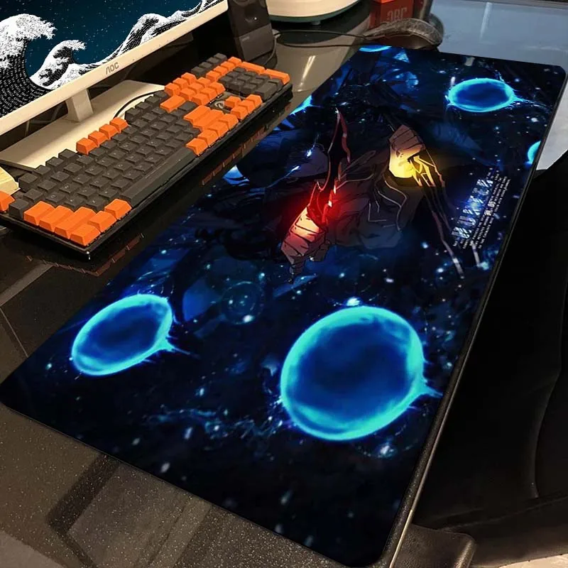 

Overlock Solo Leveling Game Mouse Pad Gamer 900x400 XXL Natural Rubber Mouse Mat Gaming Mousepad Table Pads Deskmat Keyboard Mat