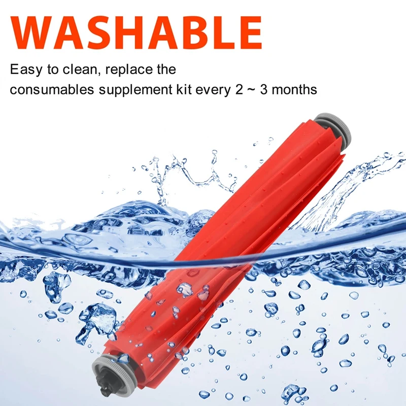 Резиновая основная роликовая щетка для пылесоса Xiaomi Roborock G10 G10S S7 S70 S75 S7max T7S Plus