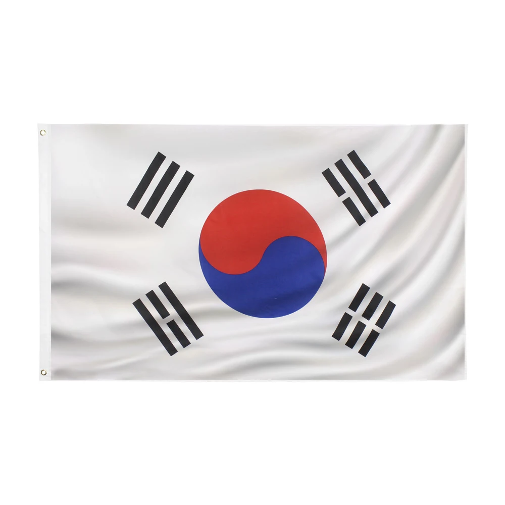 

Korea Flag 90x150cm Korean National Flags Polyester Vivid Color and Fade Proof with Brass Grommets