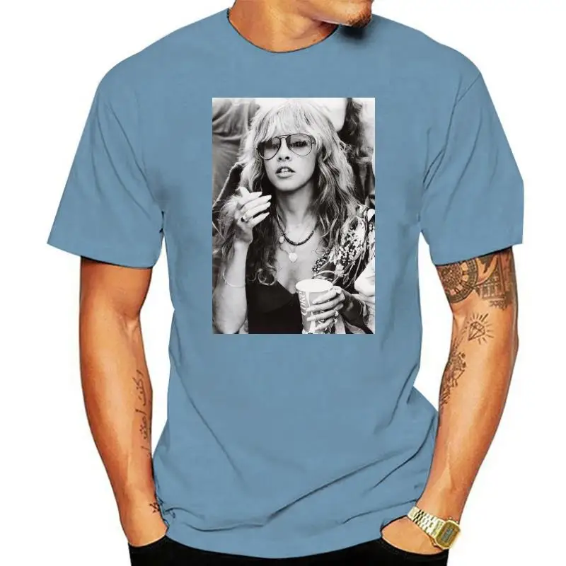 

Stevie футболки Nicks хлопковые мужские футболки с коротким рукавом футболки и топы Одежда Wh Приталенная футболка