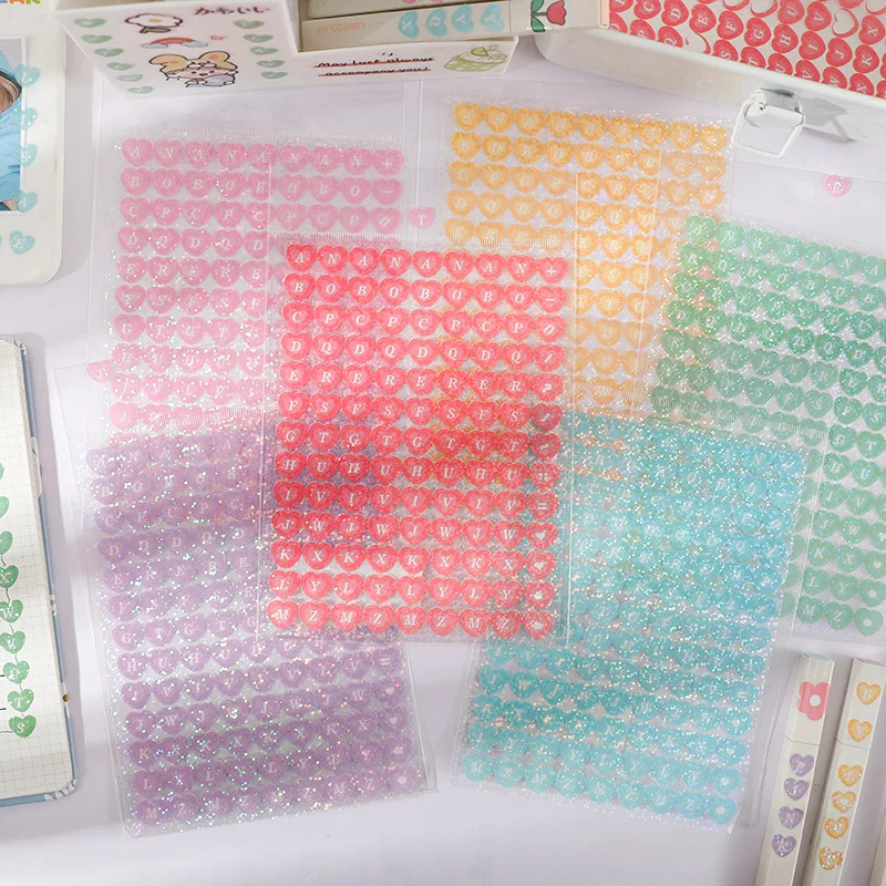 

Laser Bling Letter Gift Alphabet Sticker Colorful Self Adhesive for Scrapbooking DIY Stationery Planner Stickers Cute Stationery
