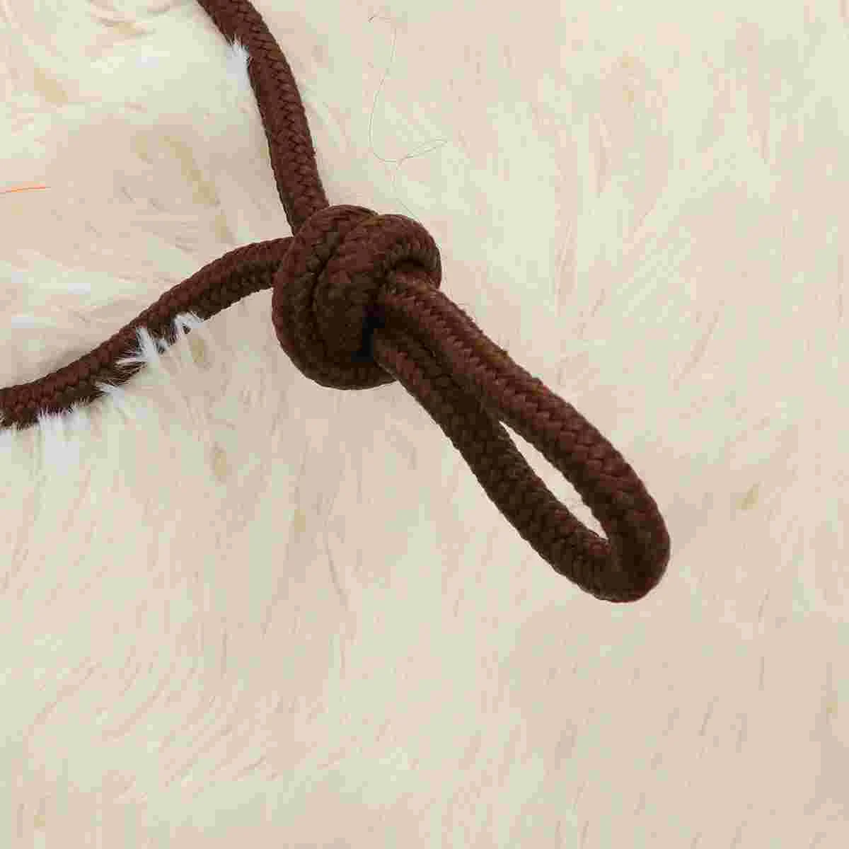 

Equestrian Supplies Halter Adjustable Horse Head Bridle Horse Head Cover Rope for Racing Practice Daily Use (Brown)