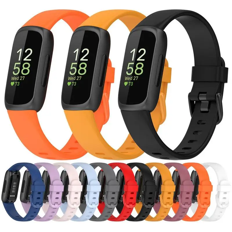 Фото Модный силиконовый ремешок для Fitbit Inspire 3, новинка, спортивные ремешки унисекс, браслет, Аксессуары Для Fitbit Inspire 3 №1