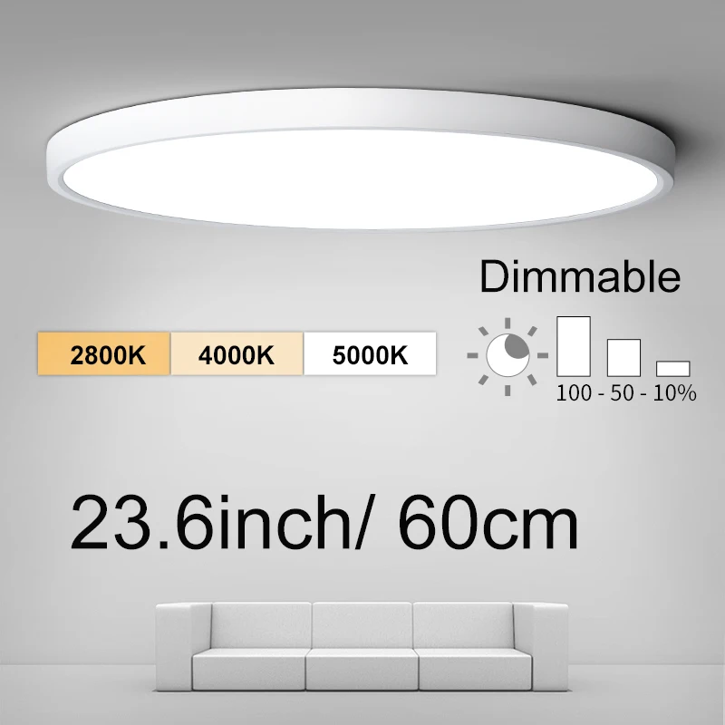 LED Dimmable Panel Light 600 Large 23inch 60cm CCT 220V For Home Kitchen Bedroom Livingroom Ultrathin Led Panel Ceiling Lights