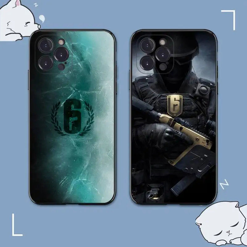 

R-RainbowS S-Six S-SiegeS Phone Case For iPhone 14 11 12 13 Mini Pro XS Max Cover 6 7 8 Plus X XR SE 2020 Funda Shell