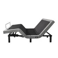 Top sale electric Adjustable Bed with LED light portable massage bed & table folding upholstered bed frame for bedroom furniture