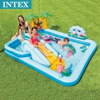 Environmental Protection PVC Crocodile Garden Water Slide Inflatable Pool Children's Family Swimming Pool Ocean Ball Pool