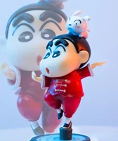 bandai anime crayon shin chan traditional chinese garments q version action figure collection model toy decoration gift children