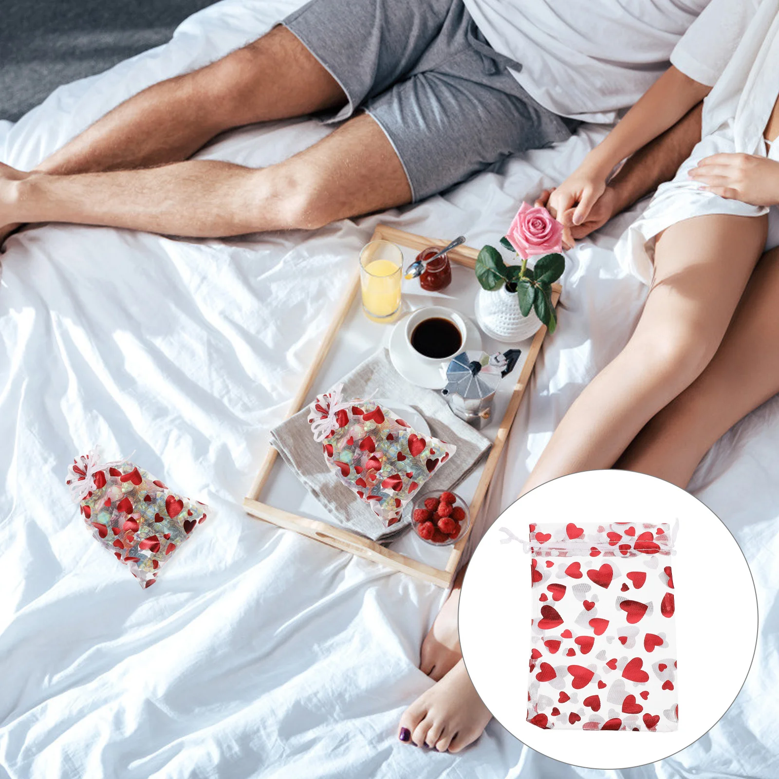 

Party Day Gifts Valentine S Wedding Organza Favor Pouch Goodie Birthday Cookie Biscuits Organizer Bundle Candy Mouth Lace Favors