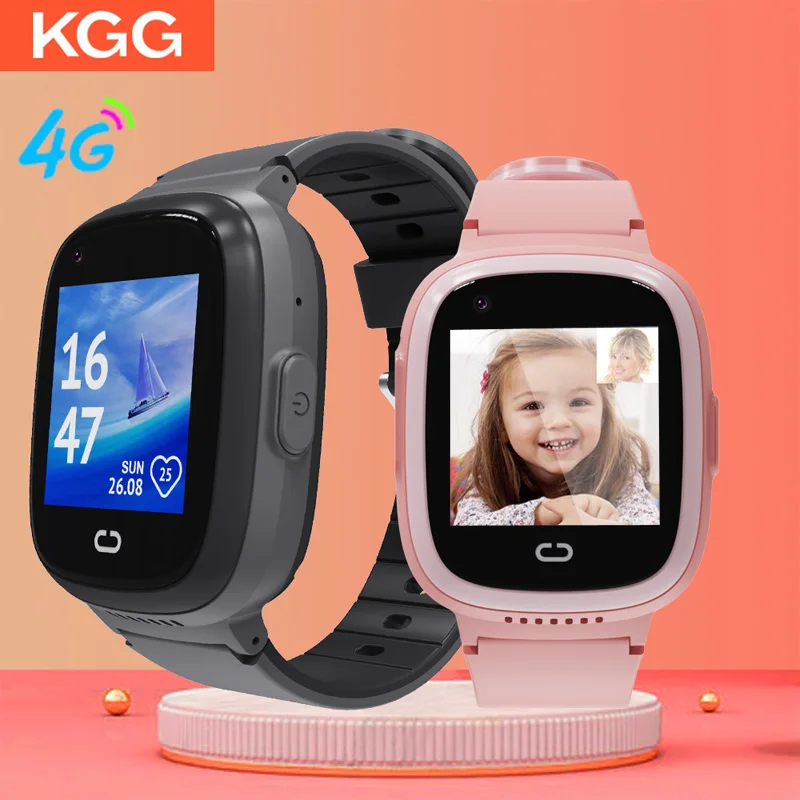 

KGG 4G Kids Smart Watch Video Call Phone Watch GPS Tracker IP67 Waterproof Clock Child Voice Chat Kids Phone Watch Monitor