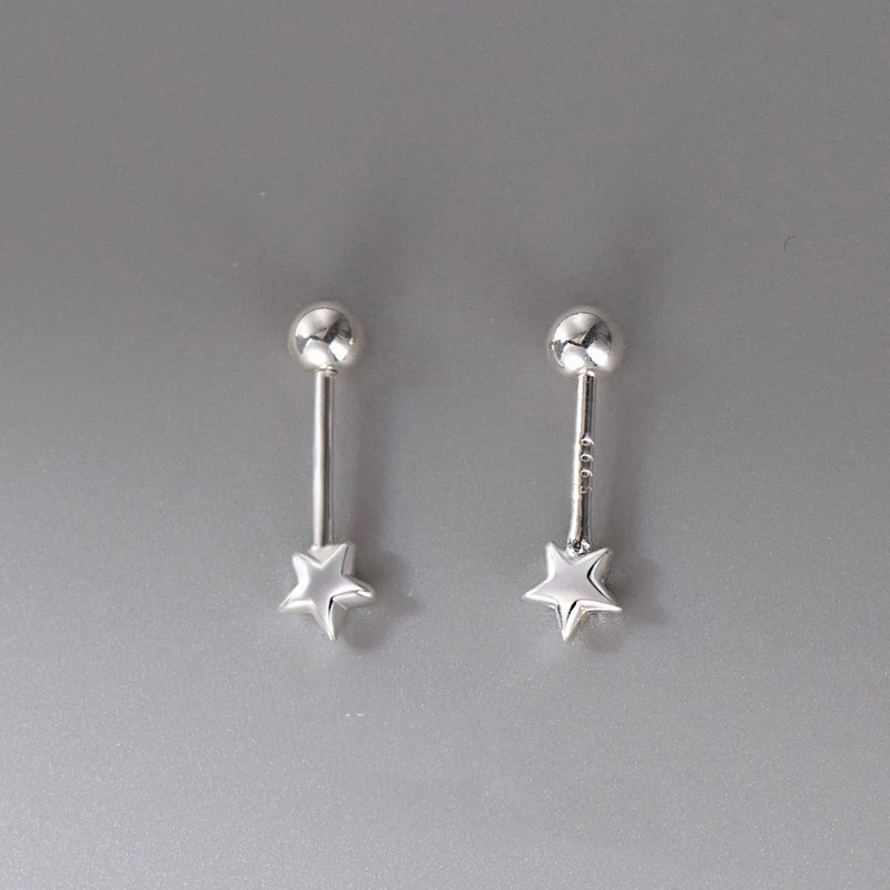 NBSAMENG 100% Серебро 925 пробы мини Звезда Серьги для женщин девушек Подарок простота