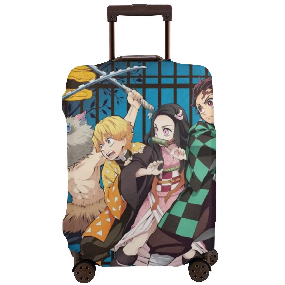 

Kimetsu No Yaiba Washable Suitcase Luggage Cover Elastic Travel Luggage Protective Case Dust Cover Polyester Baggage For 18''-32