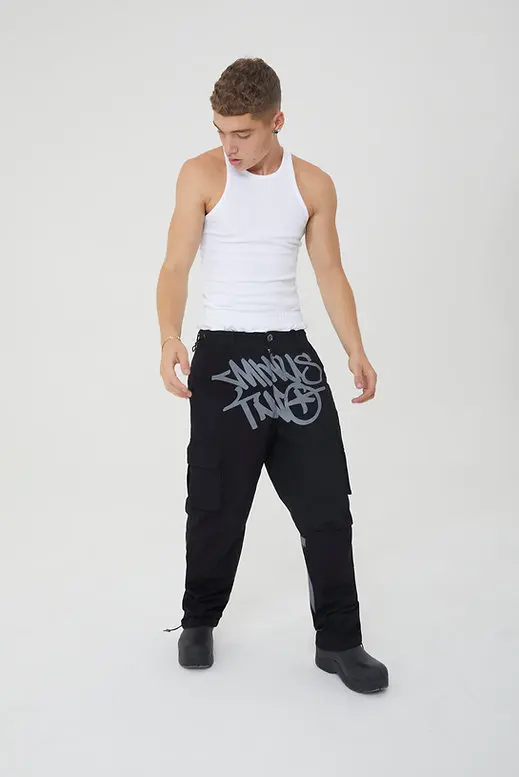 

Minus Two Trend New Hip Hop Print Cargo Pants Y2k Retro Streetwear Pants Harajuku Loose Multi-pocket Men брюки карго Joggers
