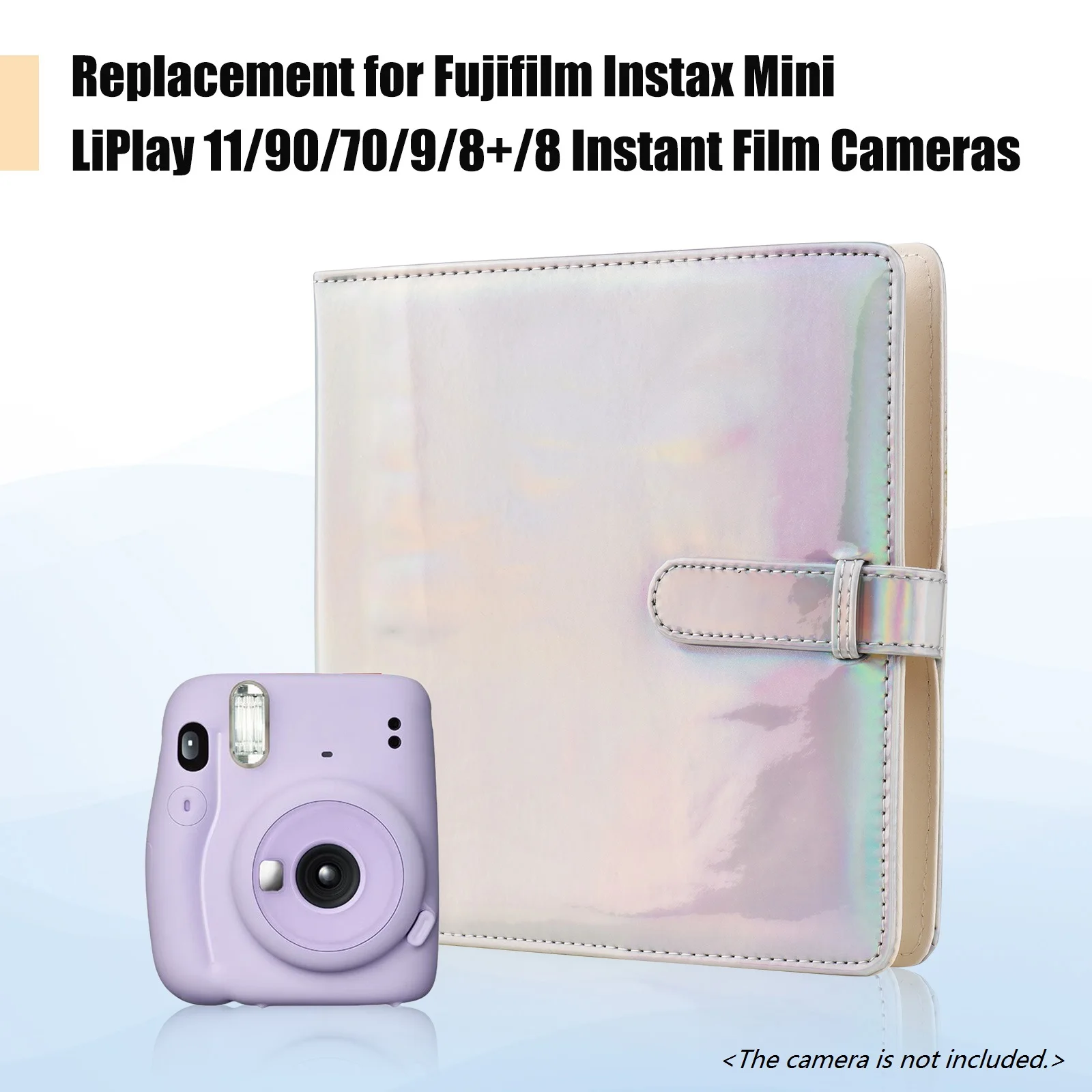 

Pocket Polaroid Photo Album 256 Photos Replacement for Fujifilm Instax Mini 11 90 70 9 8+ 8 LiPlay 20*21.5cm 7.4*9cm Photo Album