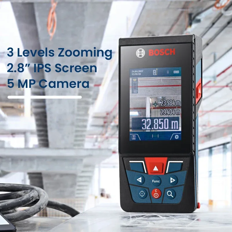 Фото Лазерный дальномер Bosch GLM 100-25C Professional, оптический измеритель расстояния 100 м, точное геодезическое оборудование №2