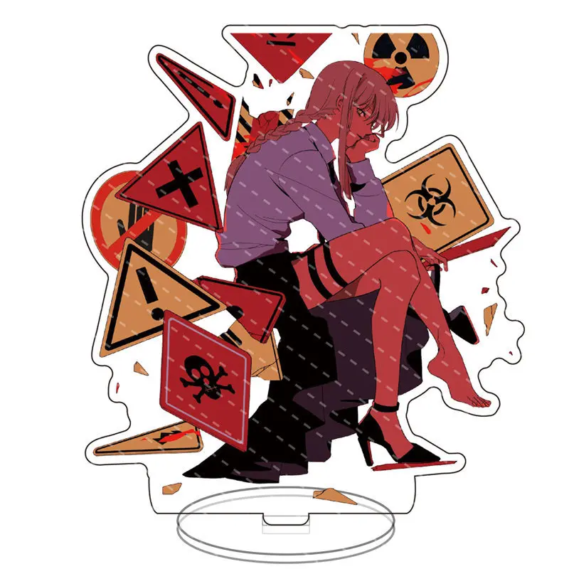 Крутая фигурка Chainsaw Man из аниме с подставкой, модель Дэнджи, Почита, Макима, Пауэр Бим, Ангел, акриловая стойка с надписью, игрушка для поклонников.
